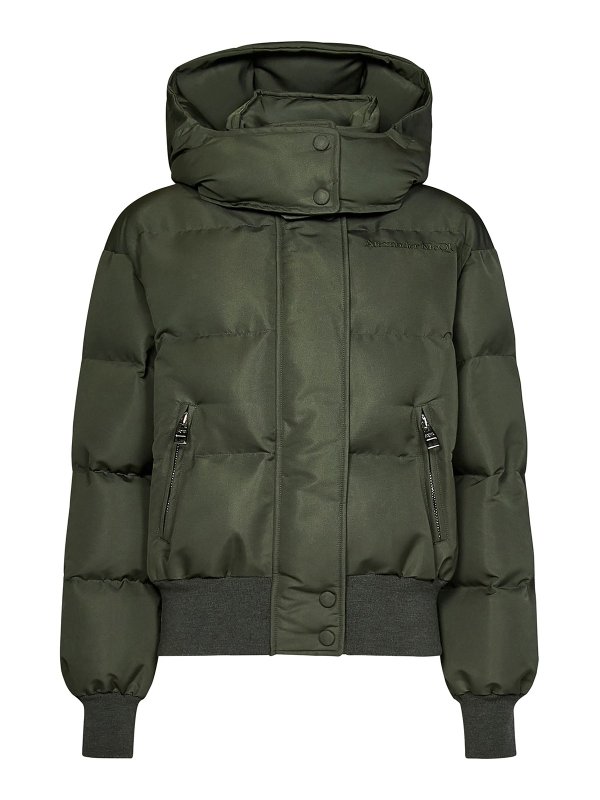 ALEXANDER MCQUEEN: ダウン・ハイテクジャケット - ダウンジャケット - 緑