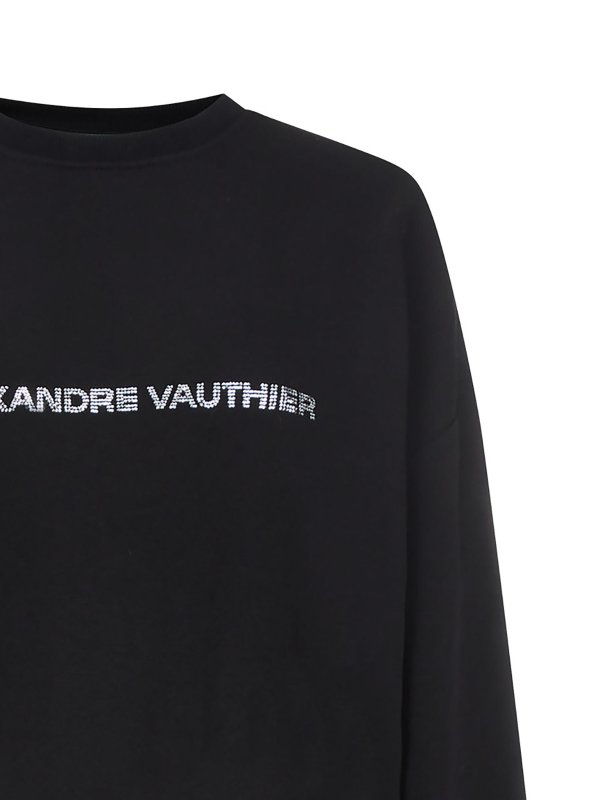iKRIX ALEXANDRE VAUTHIER: Sweatshirts & Sweaters - Crewneck sweatshirt with rhinestone logo