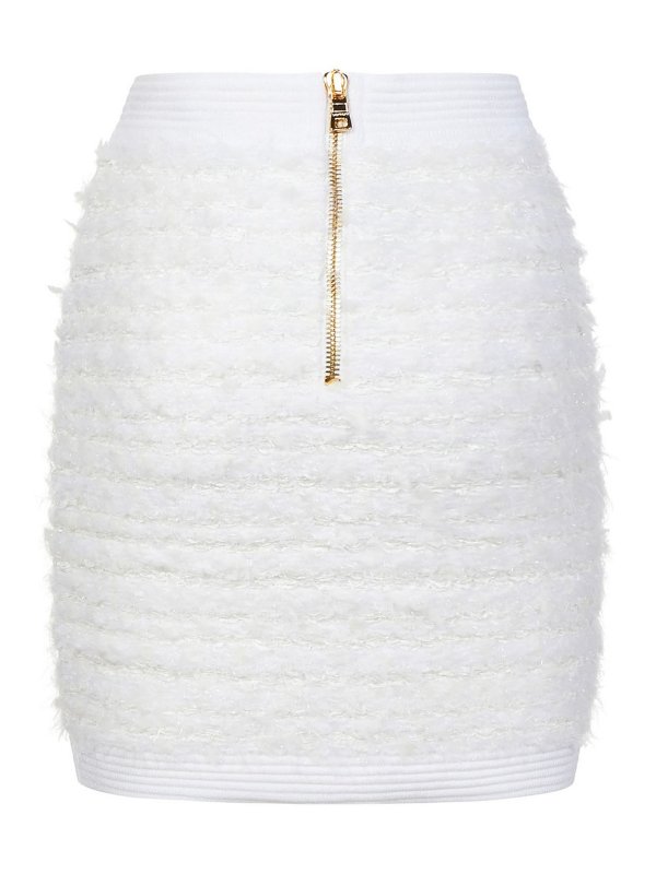 Balmain: ミニスカート online - ミニスカート - 白
