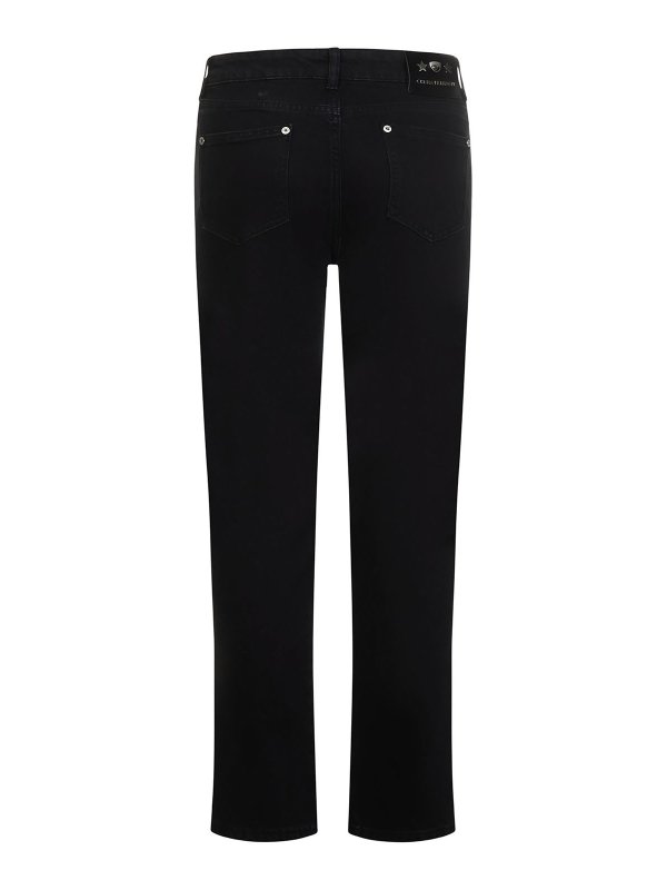 CHIARA FERRAGNI: straight leg jeans online - Jeans with crystals and stars
