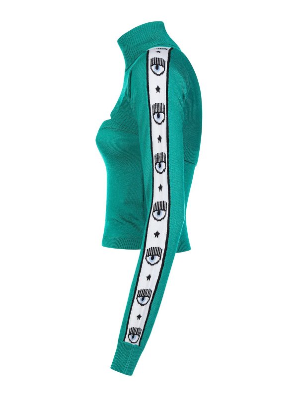 iKRIX CHIARA FERRAGNI: Turtlenecks & Polo necks - Cut-out turtleneck with logo bands