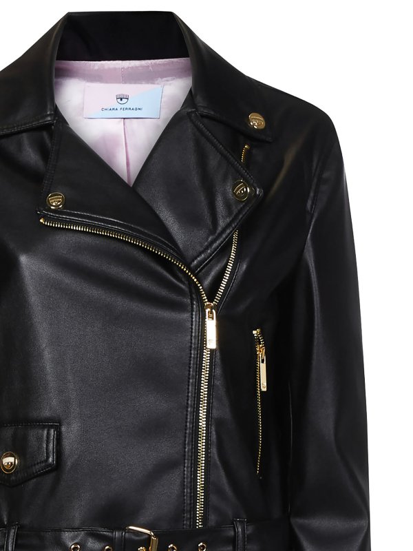 iKRIX CHIARA FERRAGNI: Vestes en cuir - Blouson En Cuir - Noir
