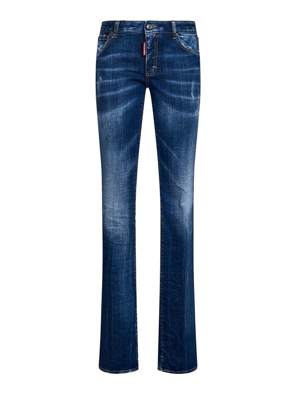 DSQUARED2: straight leg jeans - Washed out jeans