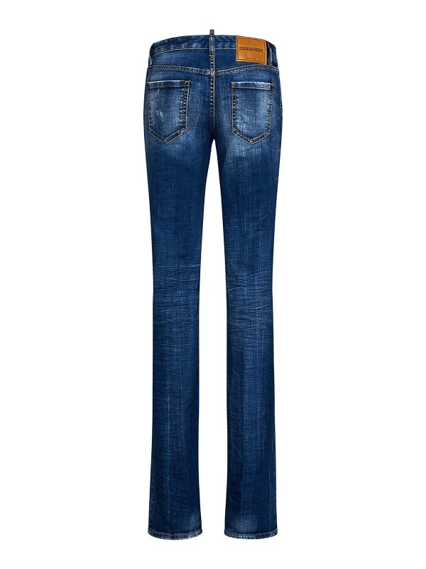 DSQUARED2: straight leg jeans online - Washed out jeans