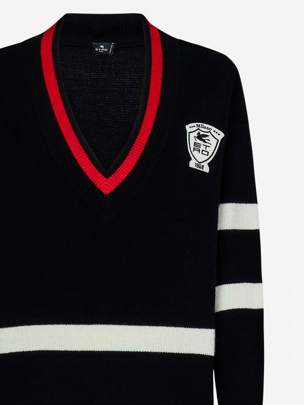 iKRIX ETRO: Vネック - Vネック - 黒