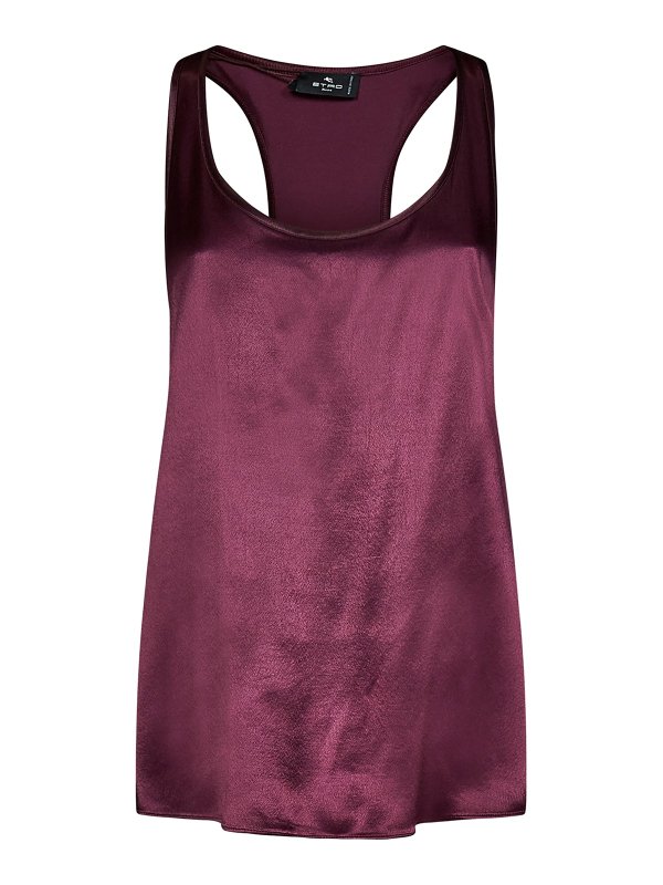 ETRO: Tops y camisetas sin mangas - Top - Burdeos