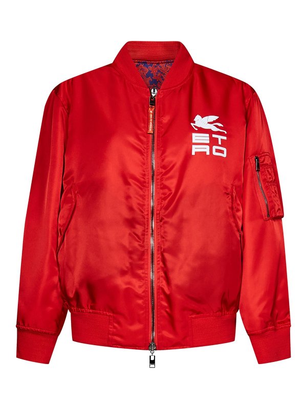 ETRO: bombers - Reversible satin bomber jacket