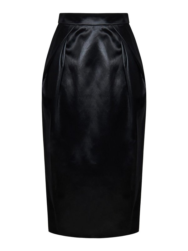 Maison Margiela: ニーレングススカート＆ミディ丈 - 膝丈/ミディスカート - 黒