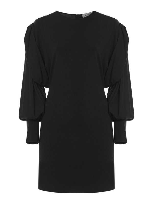 The Attico: knee length dresses - Dress with draped sleeves