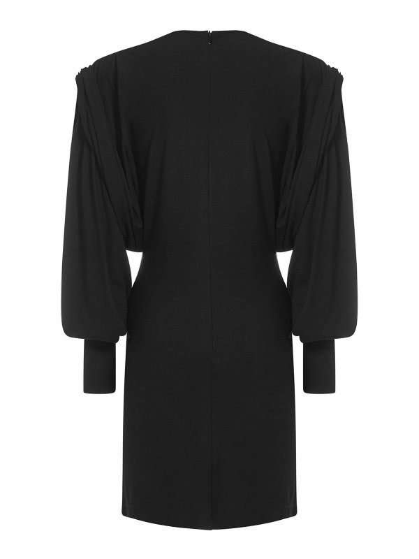 The Attico: knee length dresses online - Dress with draped sleeves