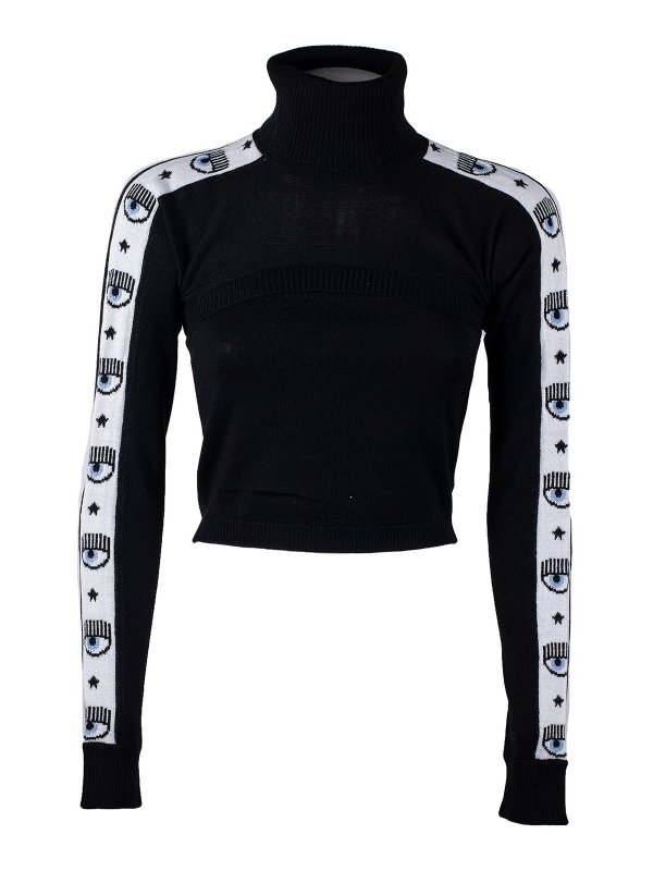 CHIARA FERRAGNI: Turtlenecks & Polo necks - Logo turtleneck