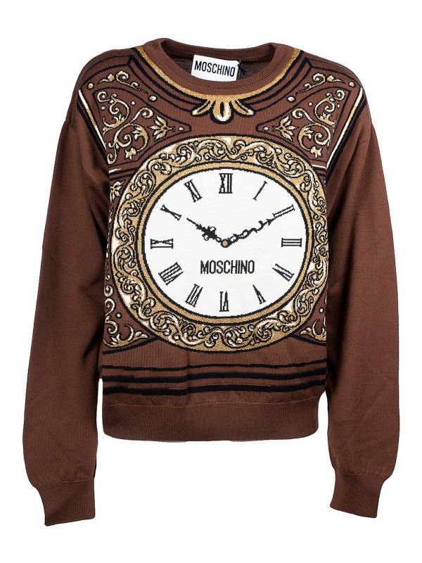 MOSCHINO: crew necks - Clock jumper
