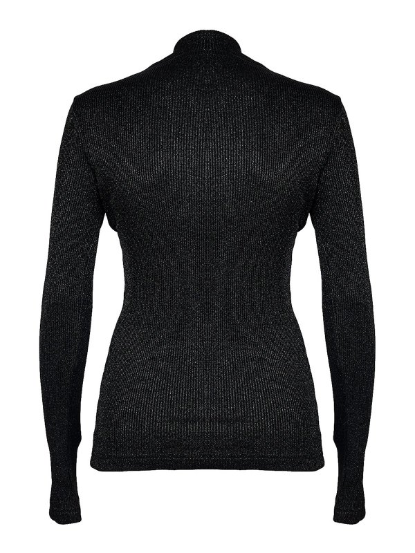 Versace Jeans Couture: Cuellos altos y polos online - Suéter Con Cuello Alto - Negro