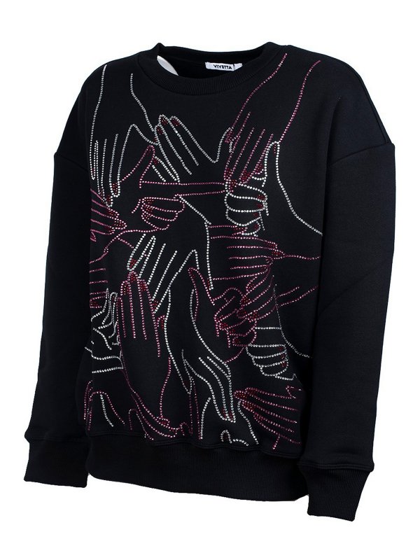 iKRIX Vivetta: Sweatshirts & Sweaters - Mani crystal sweatshirt