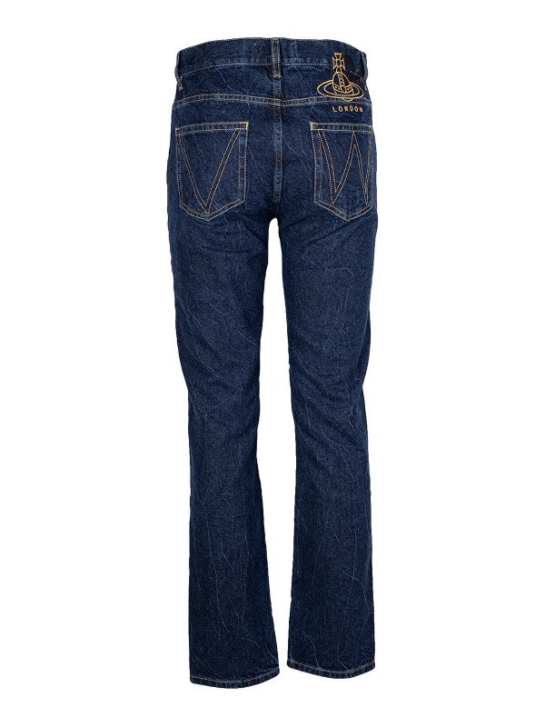 VIVIENNE WESTWOOD: Jeans à jambe droite online - Jean Droit - Délavé