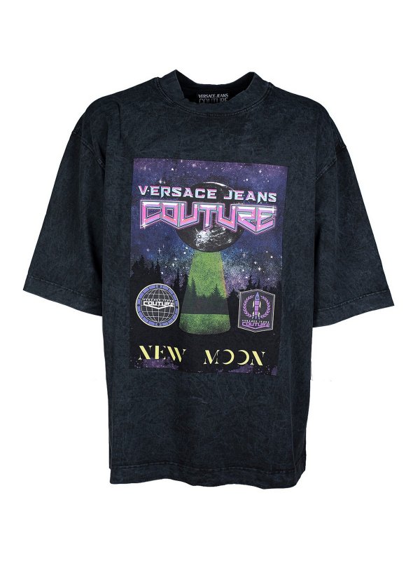VERSACE JEANS COUTUREマルチカラー Tシャツ(M) Versace Jeans Couture Moon Crinkle T-shirt - Men|73GAHP09CJW1P805