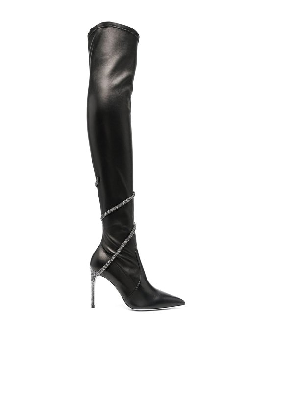 RENE CAOVILLA: ankle boots - Crystal-embellished booties
