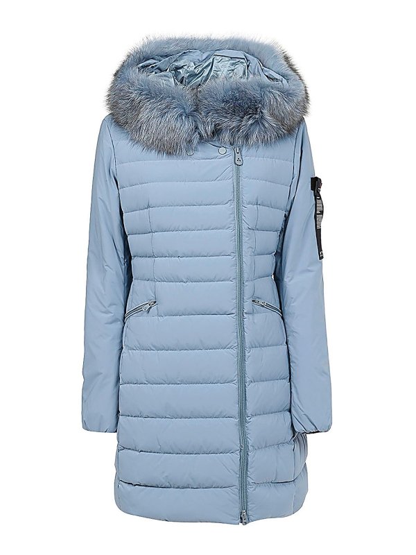 PEUTEREY: Lange Daunenmäntel - Daunenmantel - Hellblau