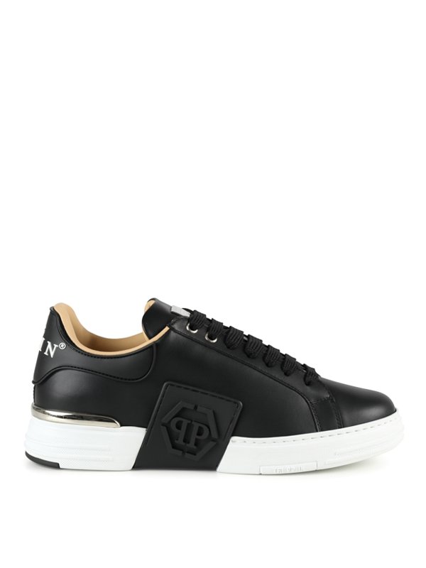 PHILIPP PLEIN: trainers - Side logo leather sneakers