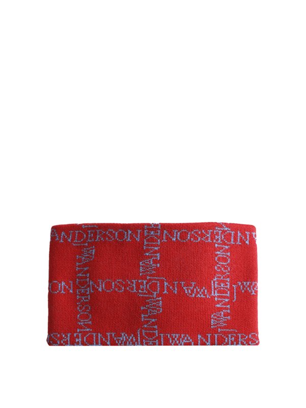 J.W. ANDERSON: scarves online - Monogram pattern merino wool collar