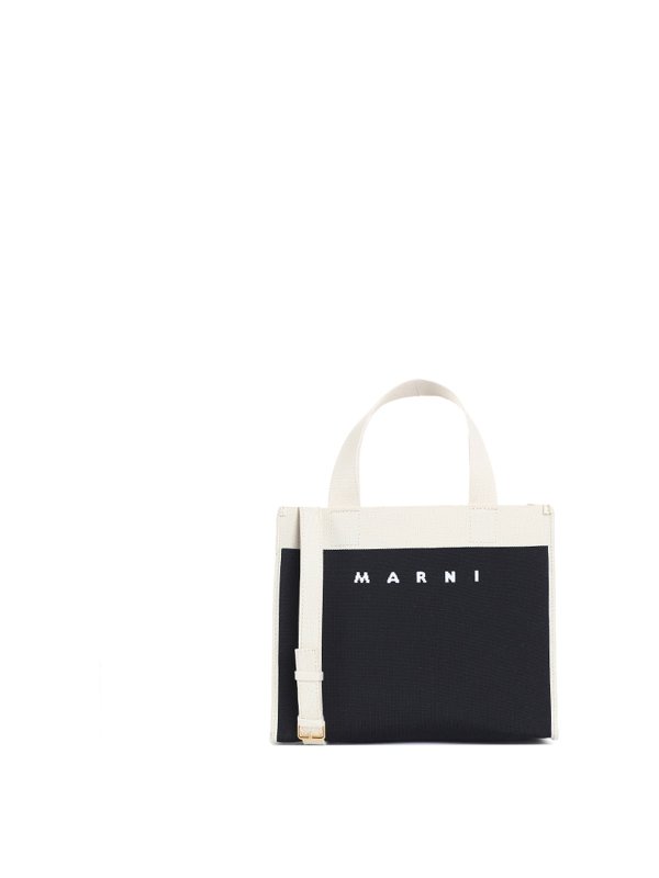 Marni: Handtaschen - Shopper - Schwarz