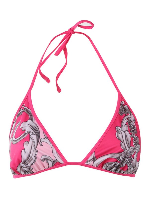 VERSACE: bikinis - Printed triangle top