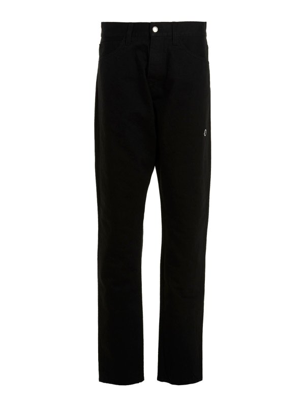 MONCLER: Straight Leg Jeans - Straight Leg Jeans - Schwarz