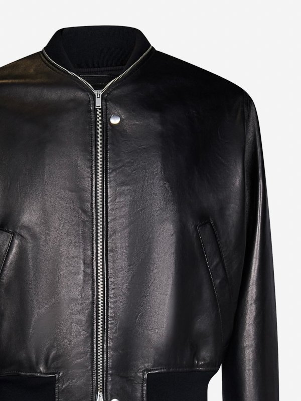 iKRIX JIL SANDER: Vestes en cuir - Blouson En Cuir - Noir