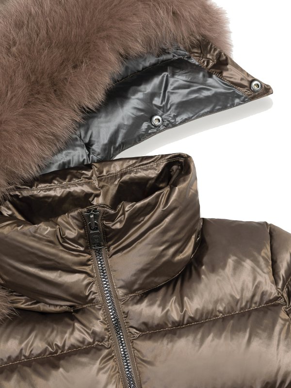 iKRIX Colmar Originals: Lange Daunenmäntel - Daunenmantel - Braun