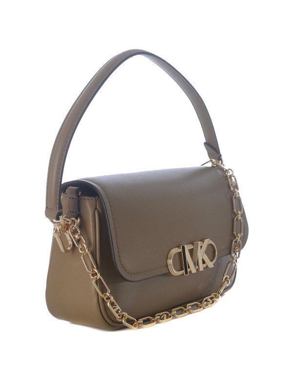 MICHAEL KORS: borse a spalla online - Borsa con logo dorato
