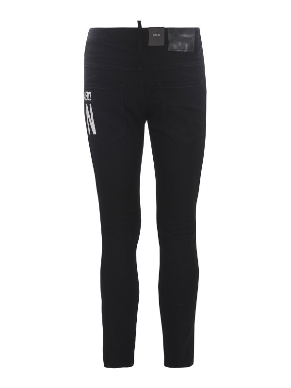 DSQUARED2: Jeans à jambe droite online - Jean Droit - Denim