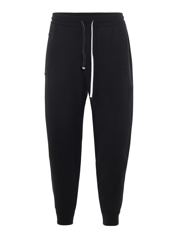 EMPORIO ARMANI: tracksuit bottoms - Cotton blend sweatpants