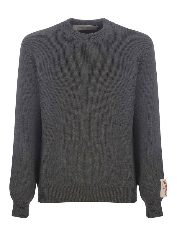 GOLDEN GOOSE: crew necks - Cotton ribbed crewneck