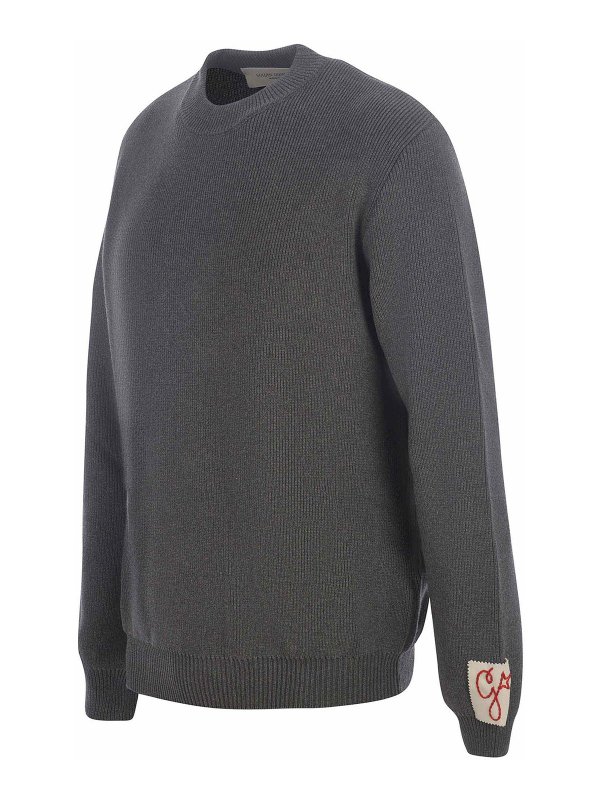 The Best Shops GOLDEN GOOSE: crew necks - Cotton ribbed crewneck