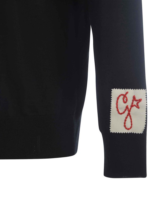 iKRIX GOLDEN GOOSE: Strickpullover mit Rundhalsausschnitt - Rundhalspullover - Schwarz