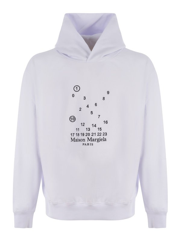 Maison Margiela: Sudaderas y suéteres - Sudadera - Blanco