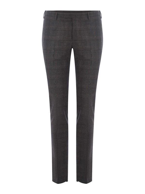PT TORINO: Tailored & Formal trousers - Check wool trousers