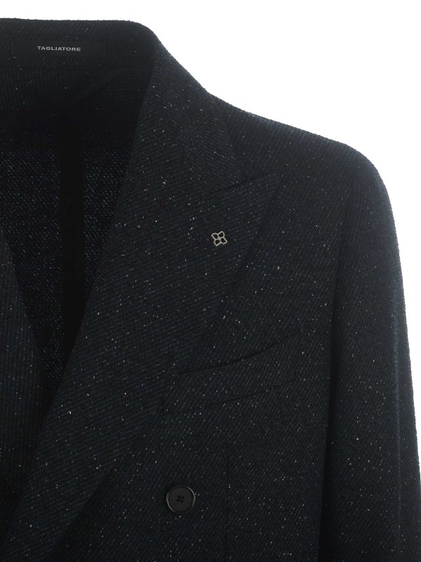 Dotted effect double-breasted blazer shop online: TAGLIATORE
