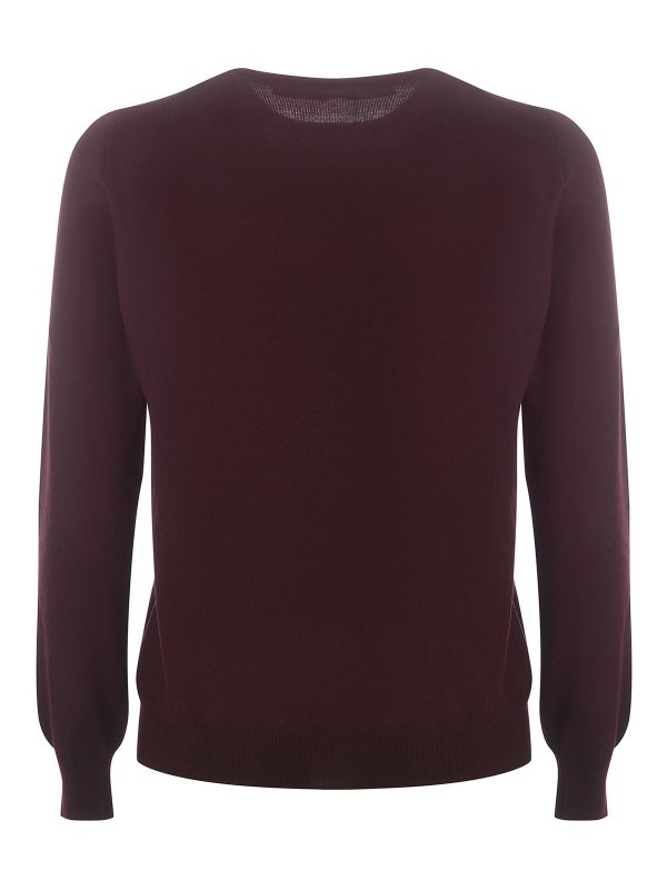 TAGLIATORE: Strickpullover mit Rundhalsausschnitt online - Rundhalspullover - Bordeaux
