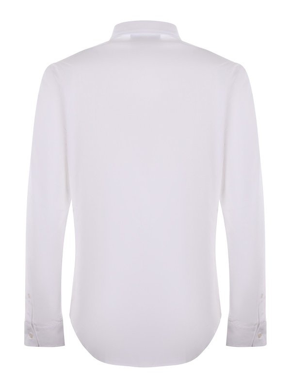 Versace Jeans Couture: shirts online - Laminated logo print shirt