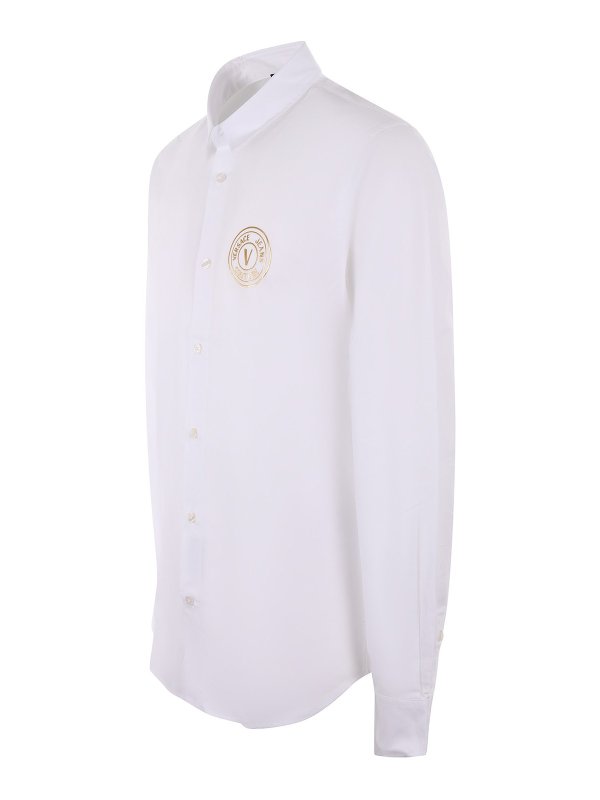 iKRIX Versace Jeans Couture: shirts - Laminated logo print shirt