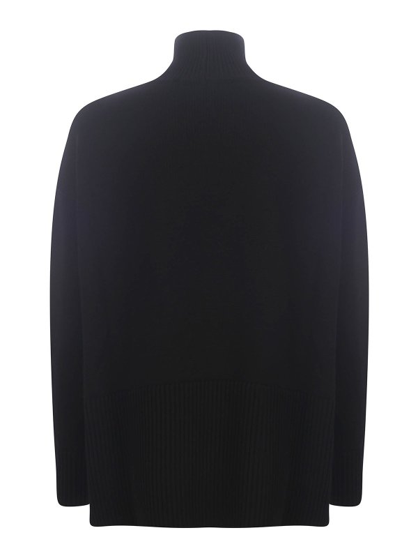 DONDUP: Turtlenecks & Polo necks online - Logo patch wool turtleneck