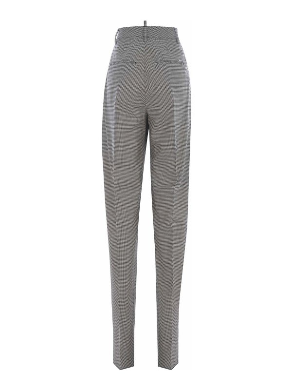 DSQUARED2: Pantaloni sartoriali online - Pantaloni in misto lana pied de poule