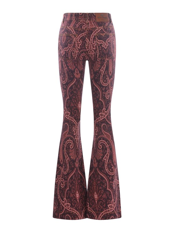 ETRO: ベルボトムジーンズ online - フレアジーンズ - ボルドー