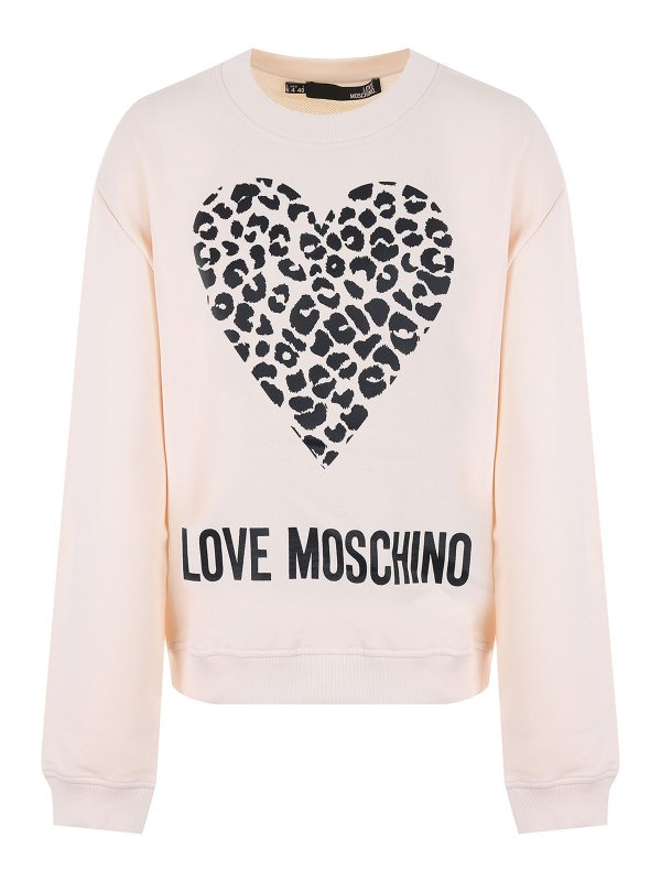 LOVE MOSCHINO: Sweatshirts und Pullover - Sweatshirt - Beige