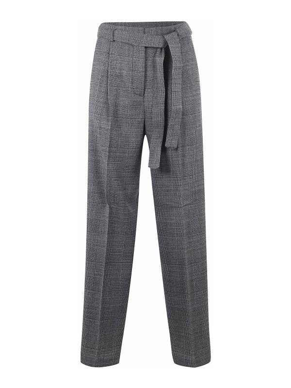 Pinko: casual trousers - Ping belted trousers