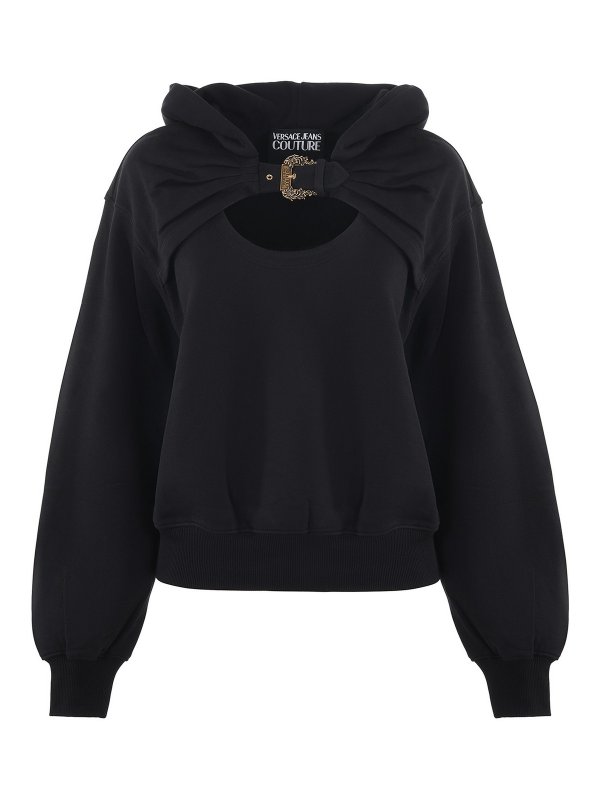 Versace Jeans Couture: Sweatshirts und Pullover - Sweatshirt - Schwarz
