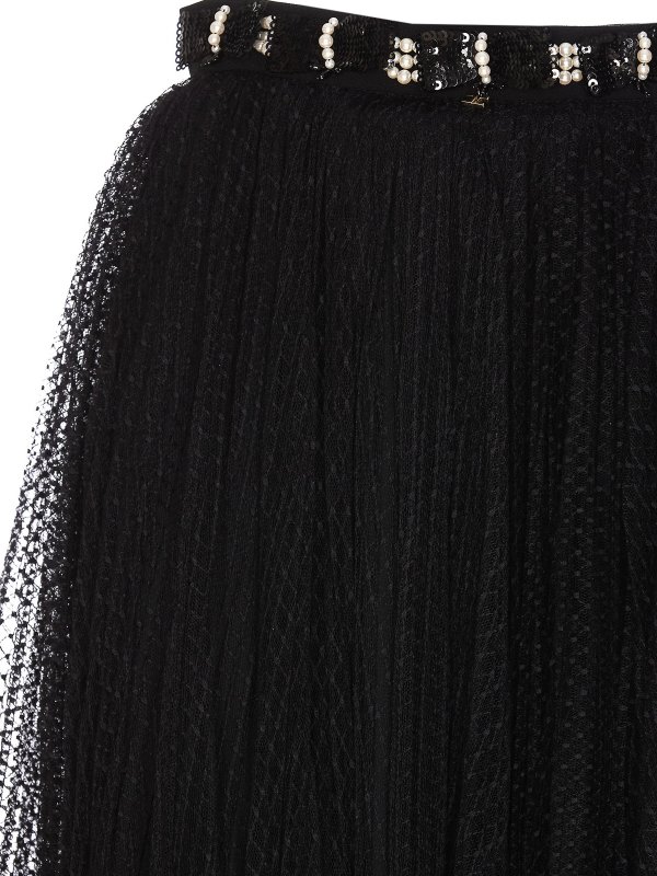 膝丈/ミディスカート - 黒 shop online: ELISABETTA FRANCHI