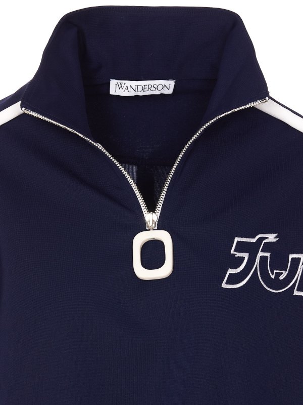 【関税込み】JW Anderson ブルー Can Puller プルオーバー JW Anderson クルーネック プルオーバー | ブルー | FARFETCH JP
