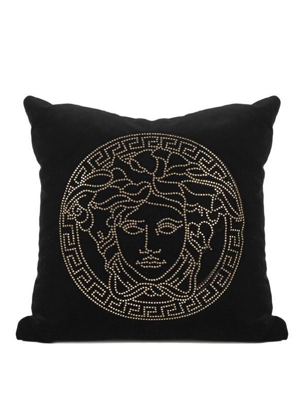 VERSACE: Cojines - Almohada - Negro